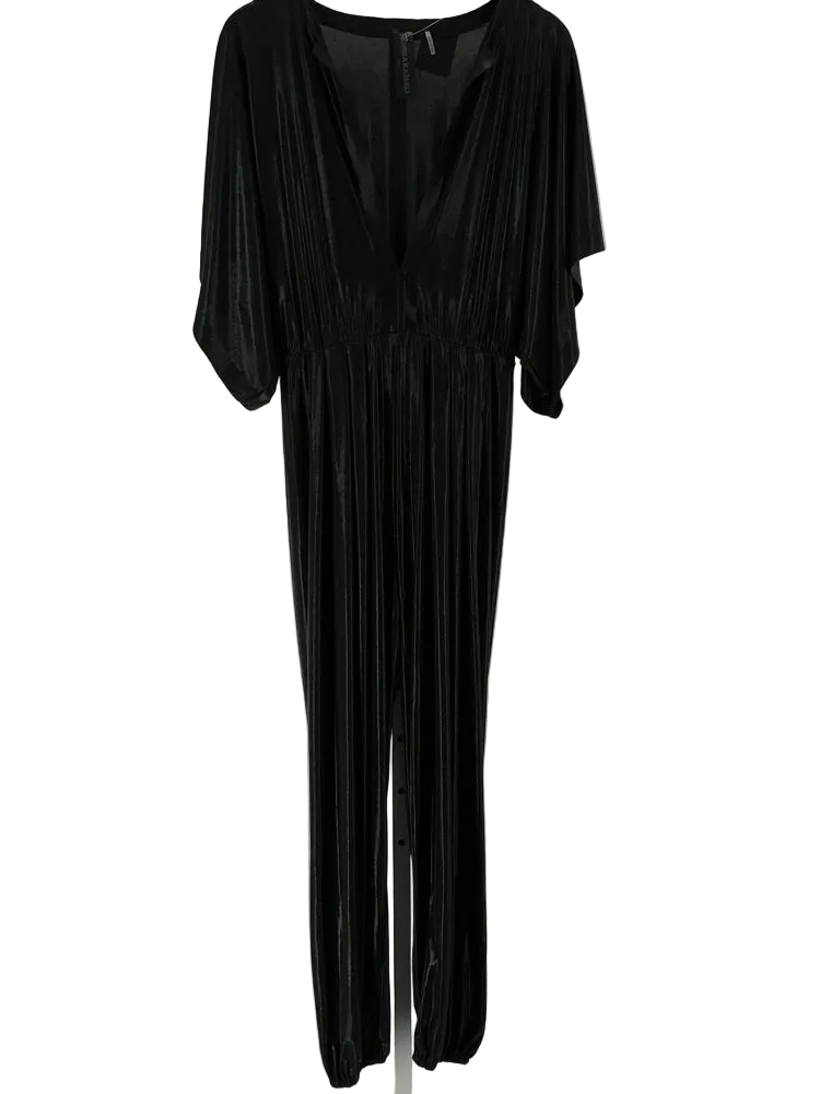Norma Kamali Size M Black Rectangle Jog Jumpsuit