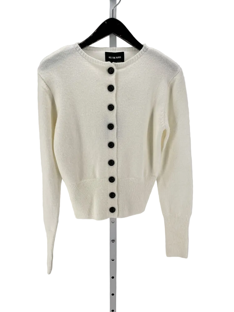 All The Ways Size XS White Cardigan