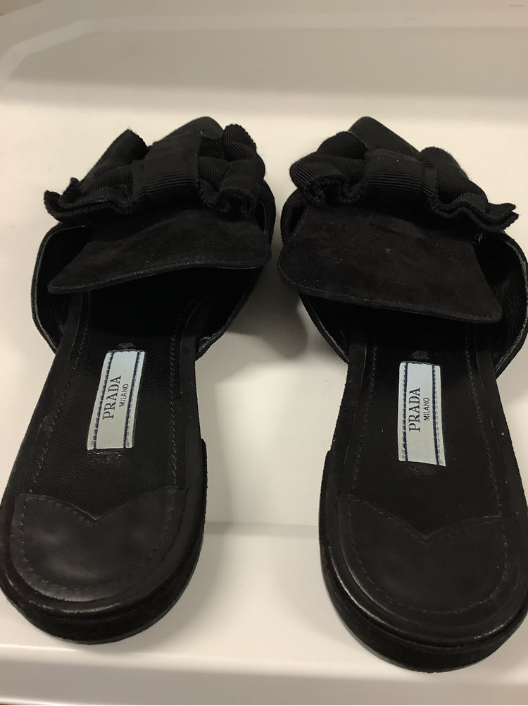 Prada Shoe Size 7.5 Black Mules