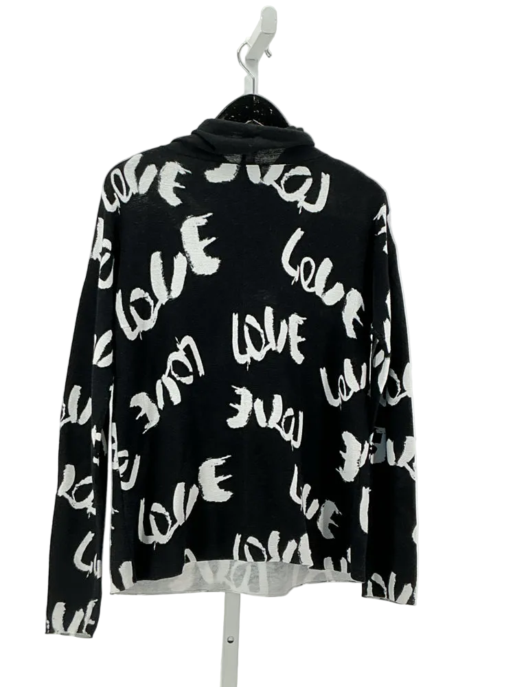 Charlie B Size S Black & White Sweater