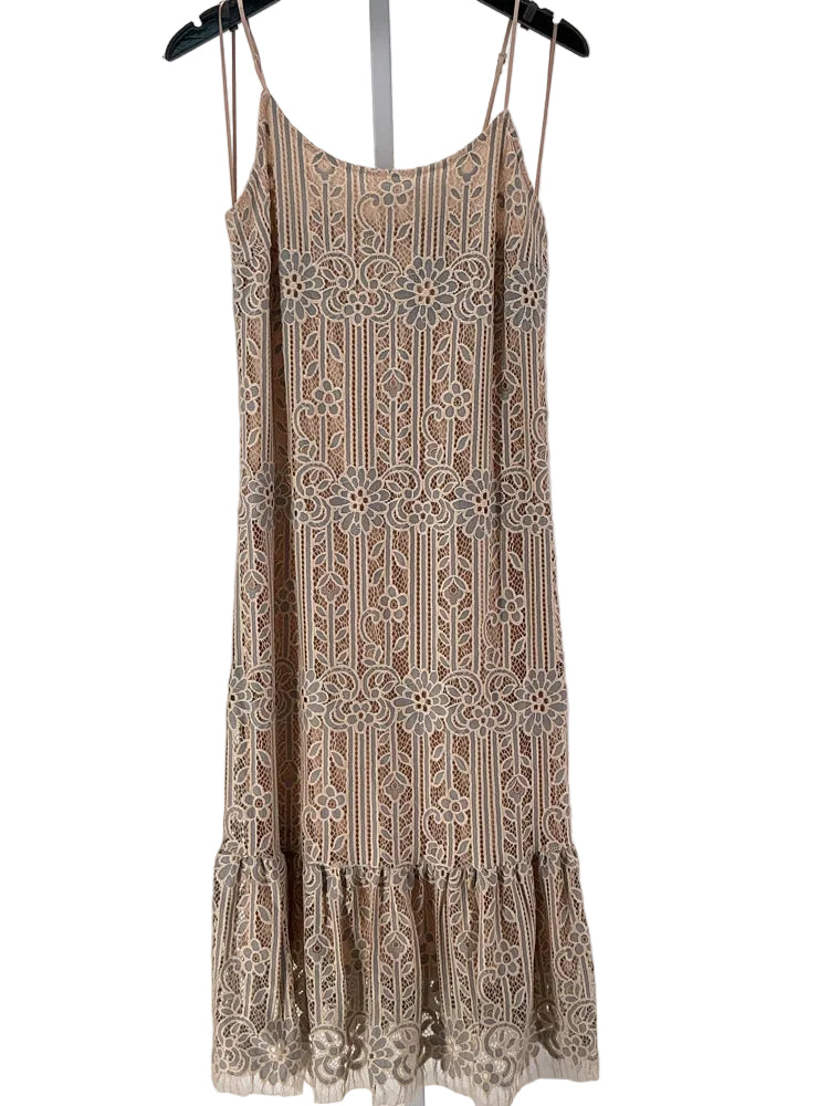 eri & ali Size S Tan & Blue Dress