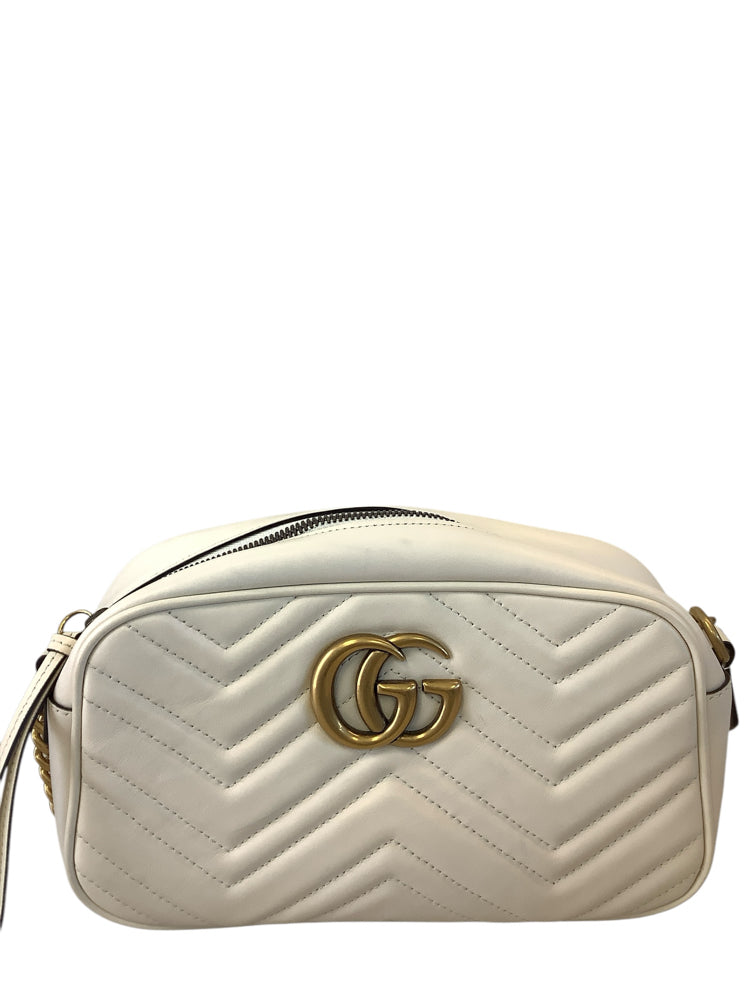 Gucci White Marmont Handbags