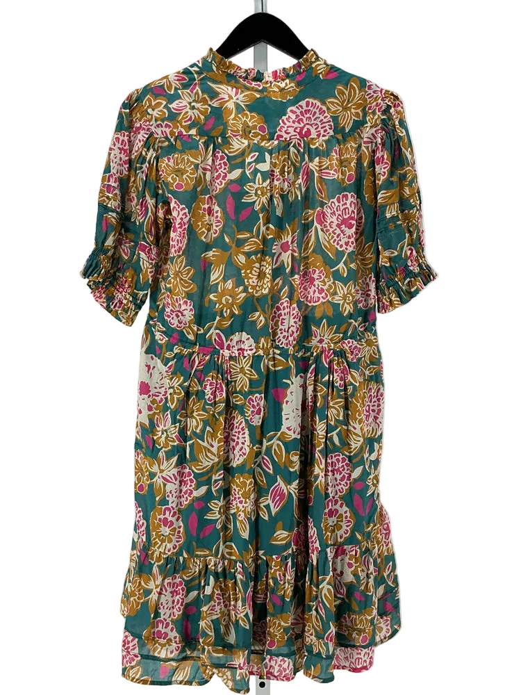 Travata Size M Green multi Dress