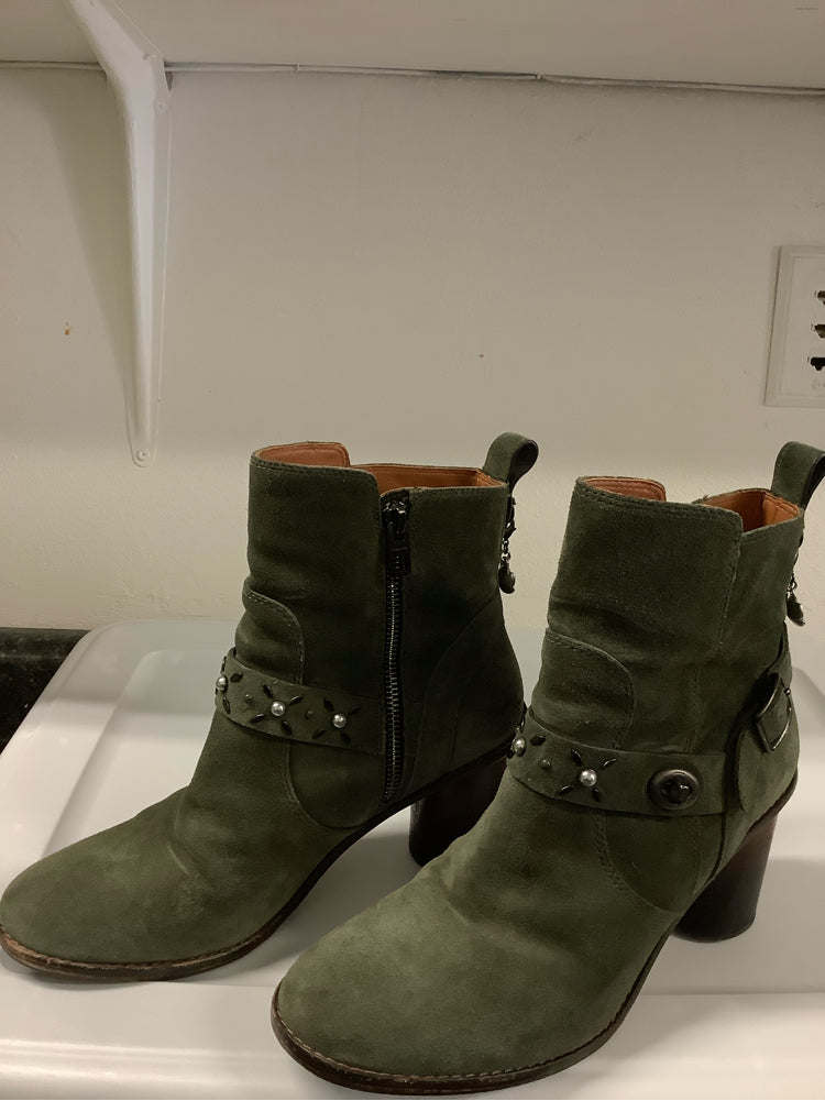 Coach Shoe Size 9.5 Olive Booties
