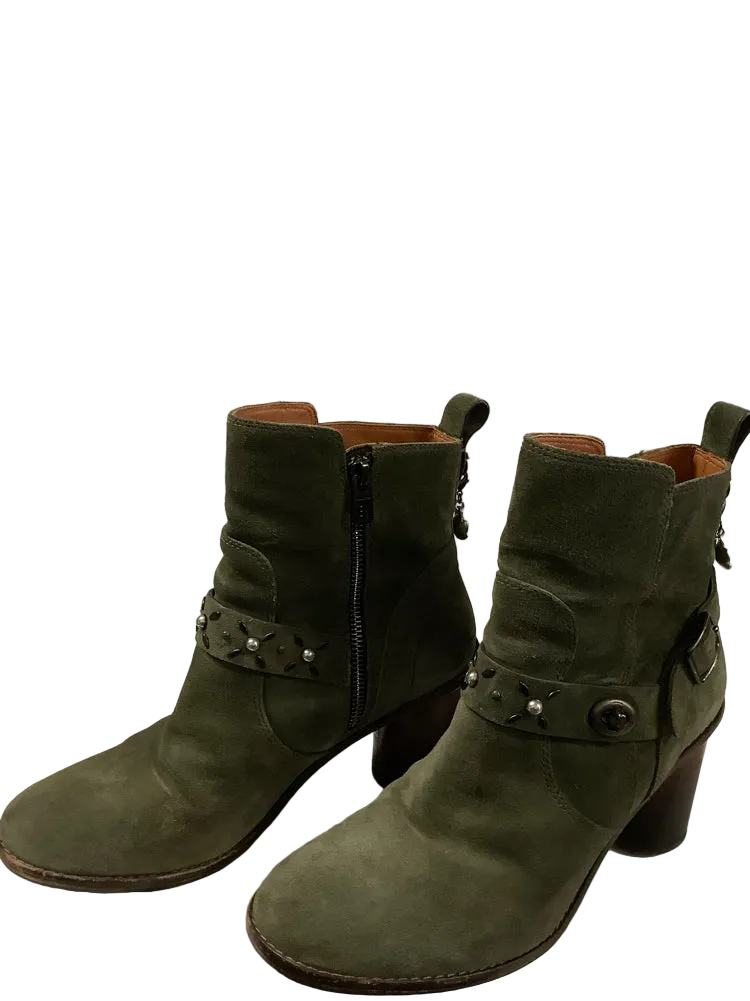Coach Shoe Size 9.5 Olive Booties