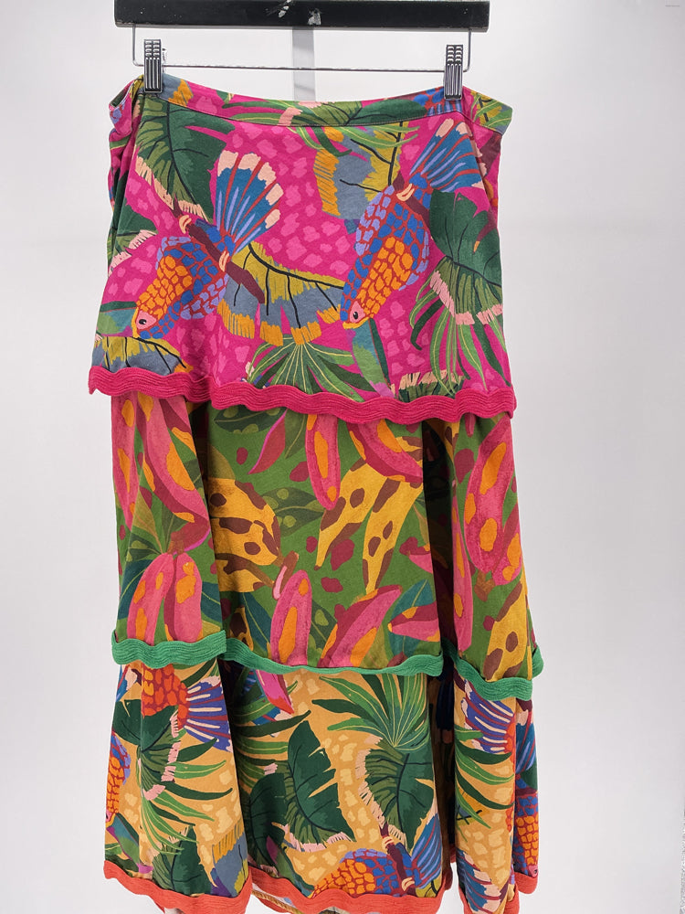 Farm Rio Size L Pink multi Ombre Forest Skirt