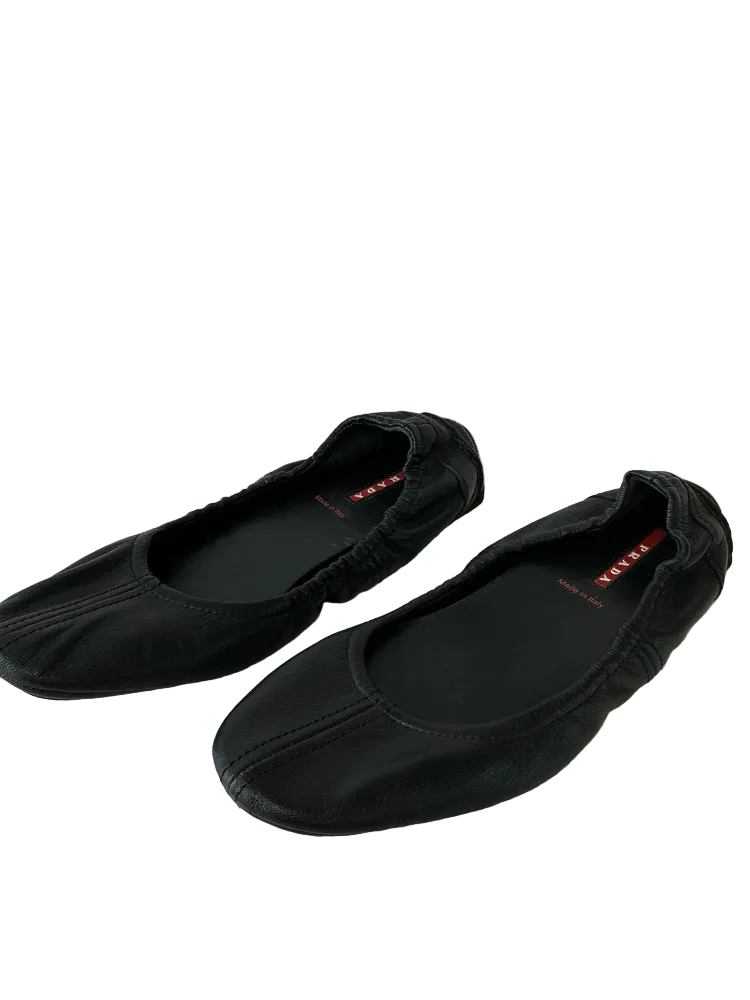 Prada Shoe Size 6.5 Black Flats