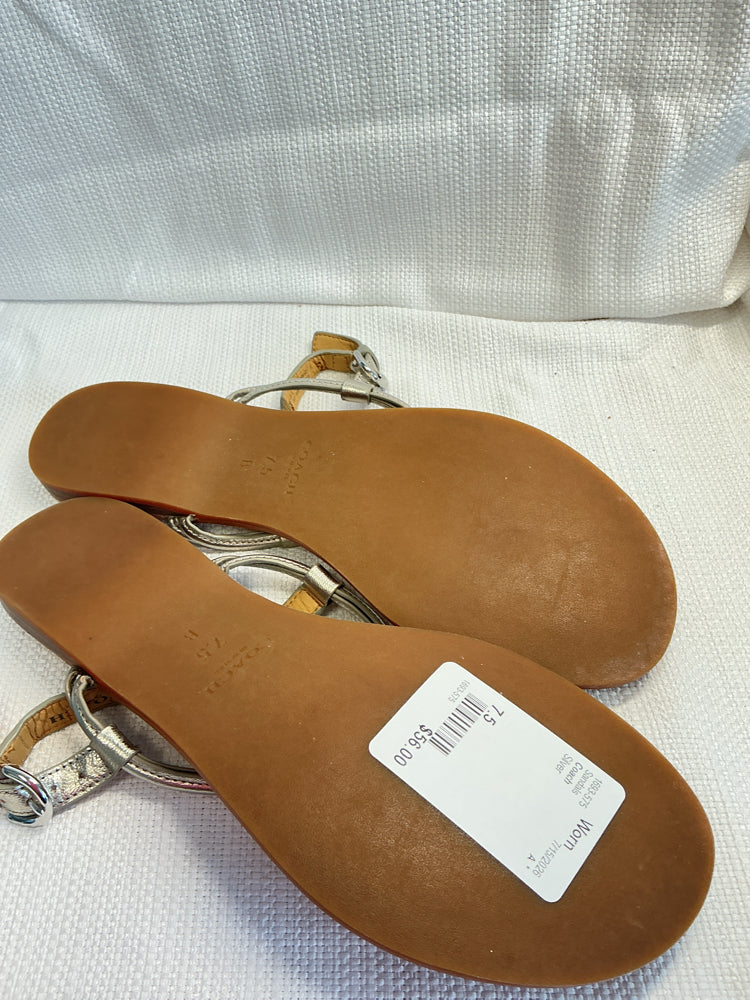 Coach Shoe Size 7.5 Silver Sandals