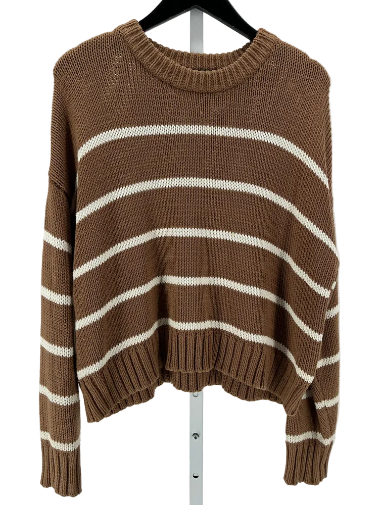 Jenni Kayne Size S Brown & white Chloe Sweater