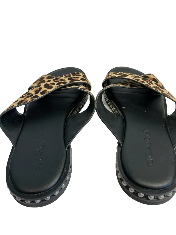 Coach Shoe Size 7.5 Black & Brown Sandals