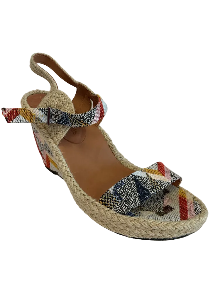 L'Amour Des Pieds Shoe Size 9.5 Tan Multi Iditri Wedges