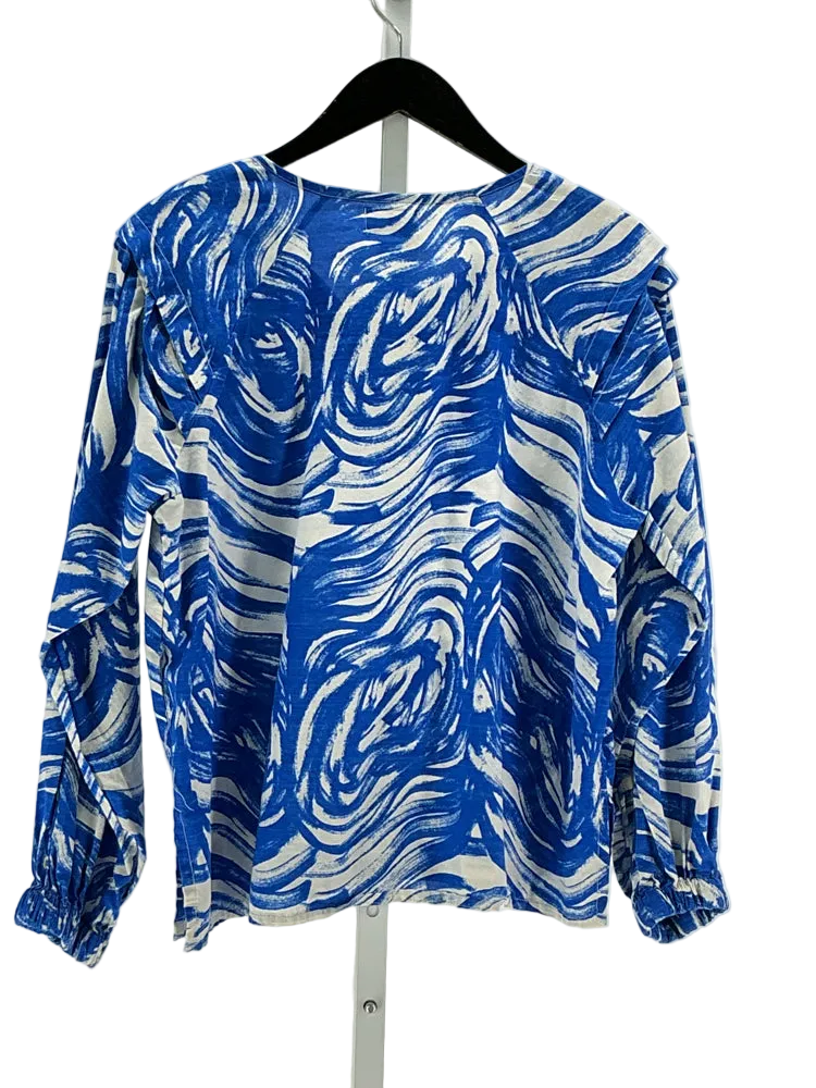 Bobo Choses Size M Blue & White Shirt