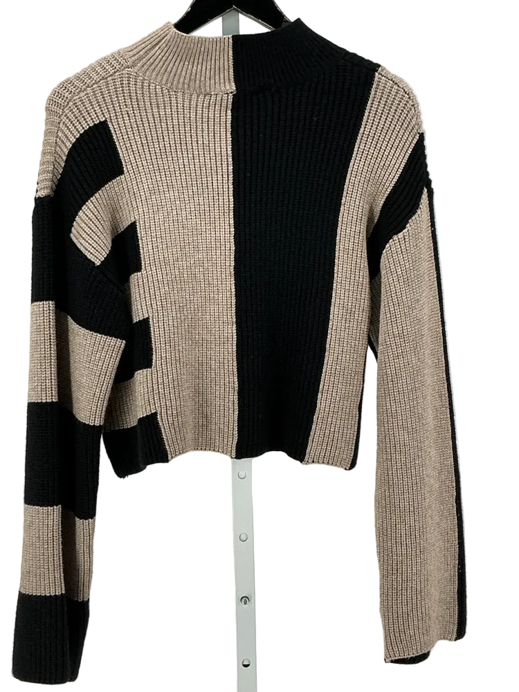 Buttermelon Size S Black & Tan Sweater