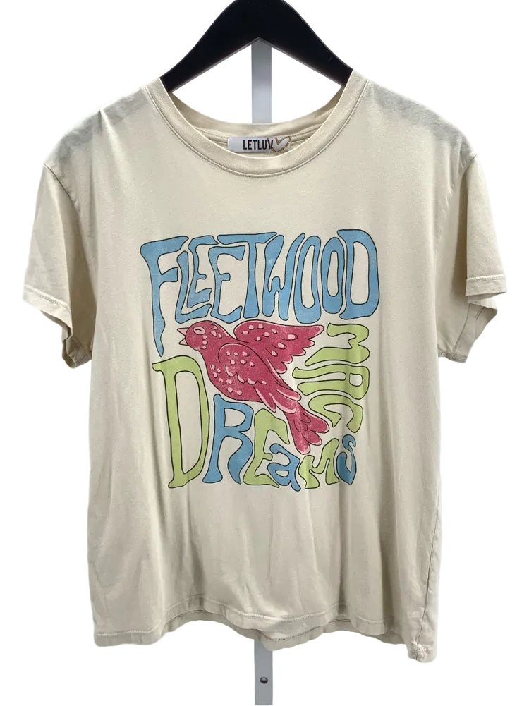LETLUV Size S Cream multi Shirt