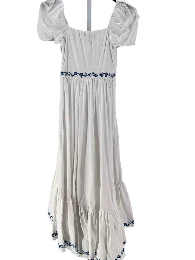 Caroline Constas Size XXS White & blue Dress