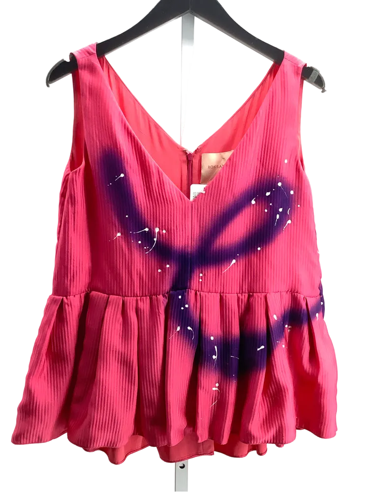 Roksanda Size 4 Pink multi Tank Top