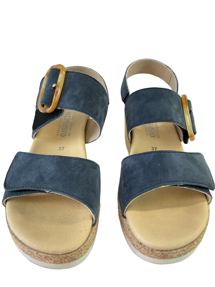 Mephisto Shoe Size 6.5 Navy Wedges