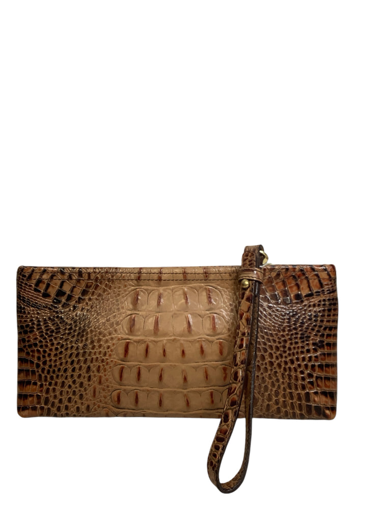 Brahmin Brown Wristlet