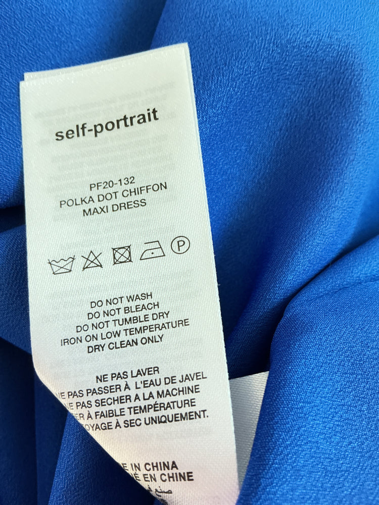 self-portrait Size 10 Blue & White Dress