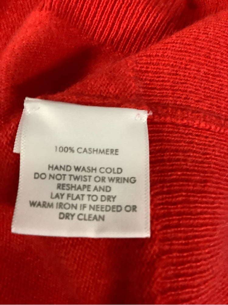 White + Warren Size L Red Sweater