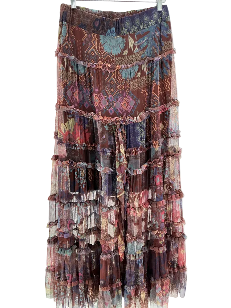 Johnny Was Size XS Purple multi Skirt