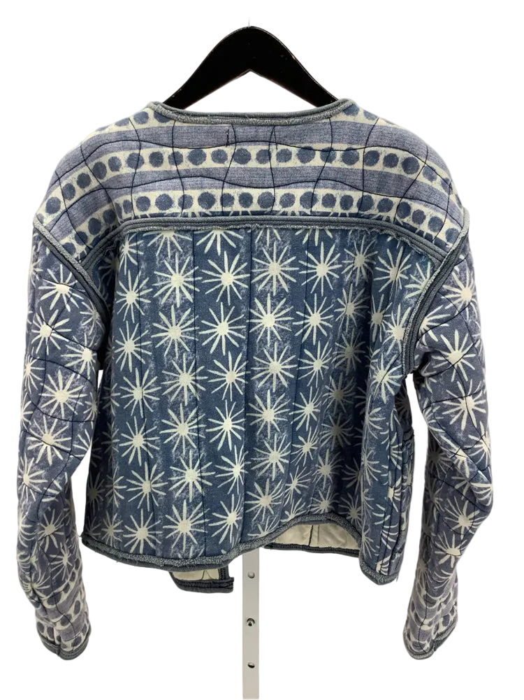 We The Free Size S Blue & White Kara Cardigan
