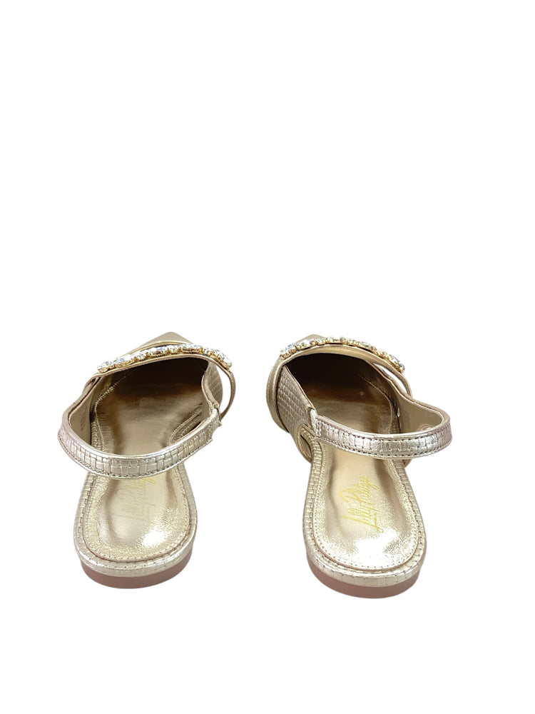 Lilly Pulitzer Shoe Size 8 Gold Flats