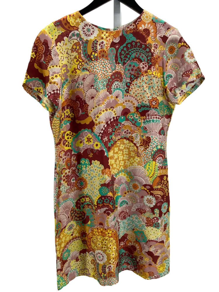 La Double J Size M Orange Multi Holi Dress