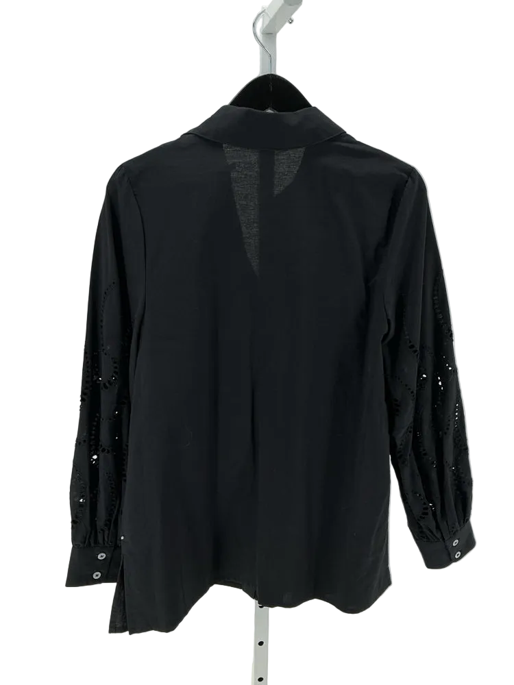PEARL by Lele Rose Size M Black Shirt