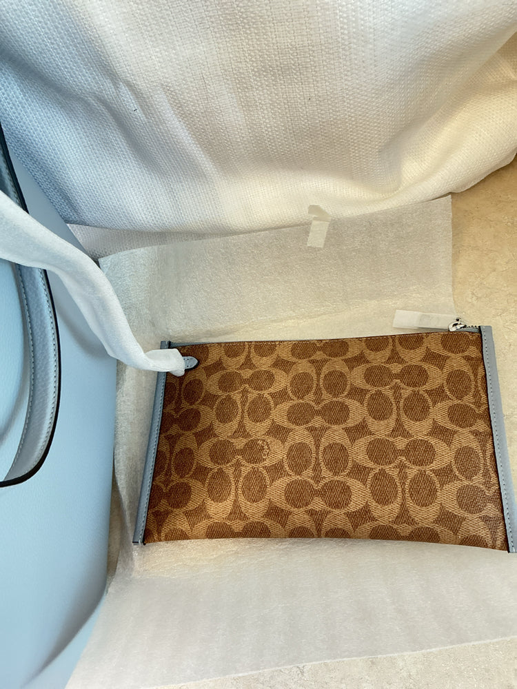 Coach Grey Blue Day Tote Handbags