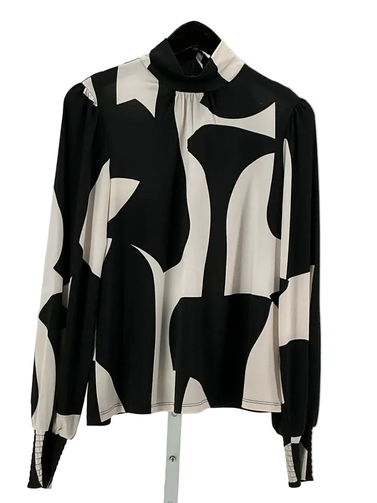 Sanctuary Size XS Black & Cream On The Spot Shirt