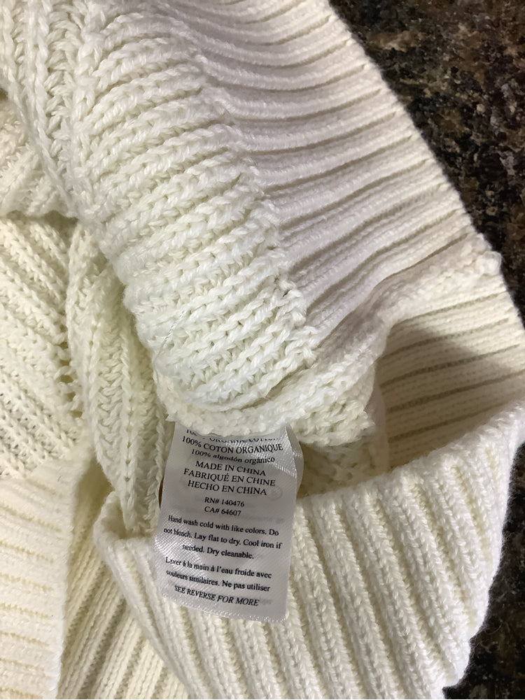 Faherty Size S Cream Fisherman Cardigan
