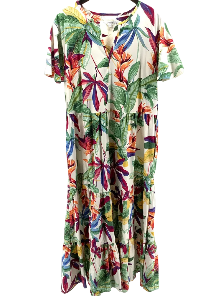 Chico's Size 20 Green multi Dress