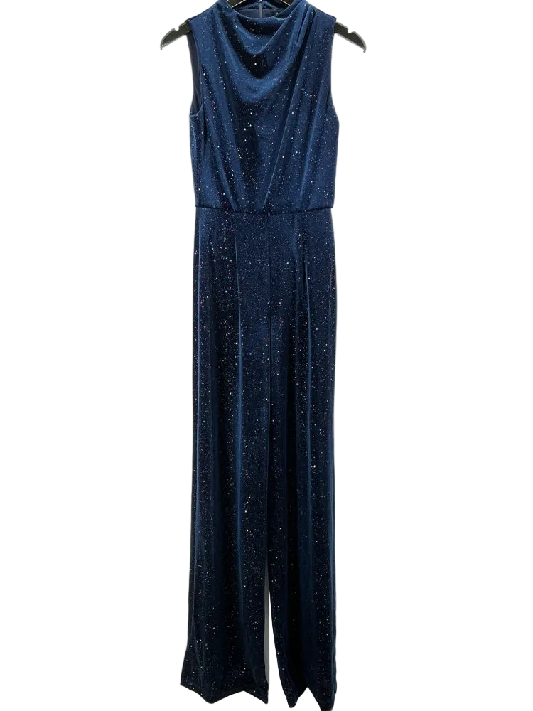 Black Halo Size 0 Navy multi Jumpsuit