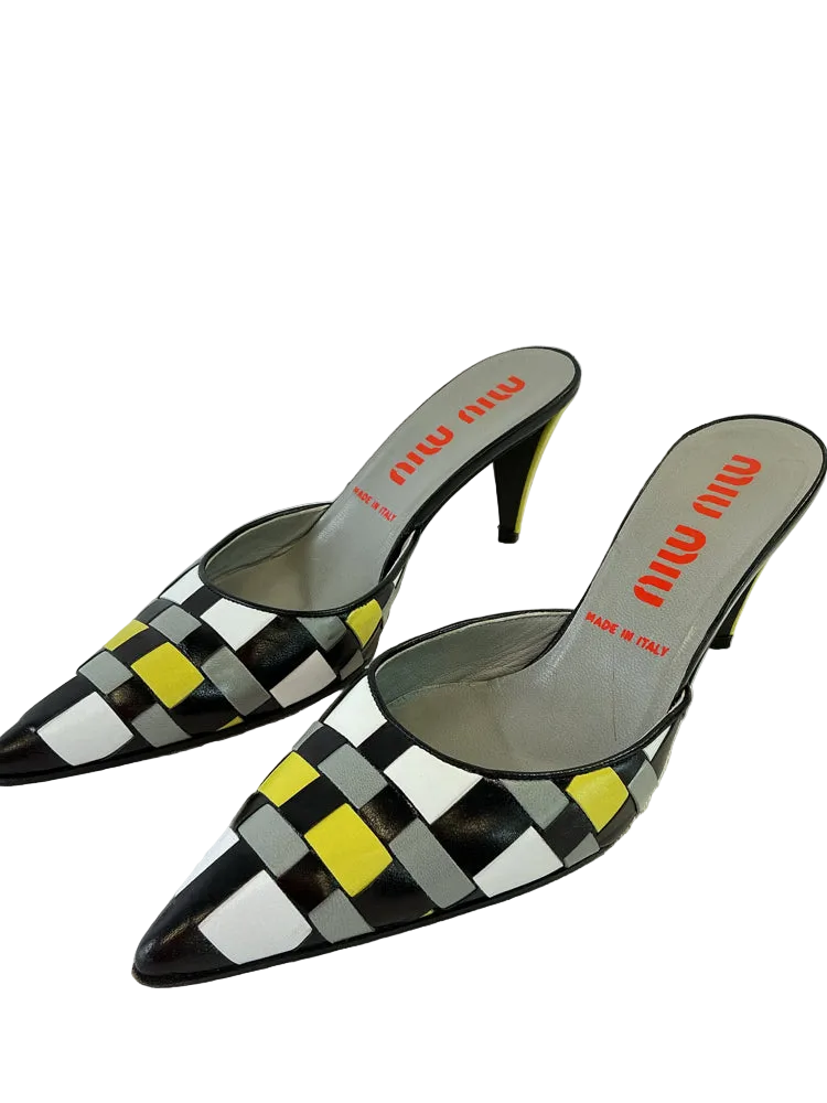 miu miu Shoe Size 6.5 Black multi Mules