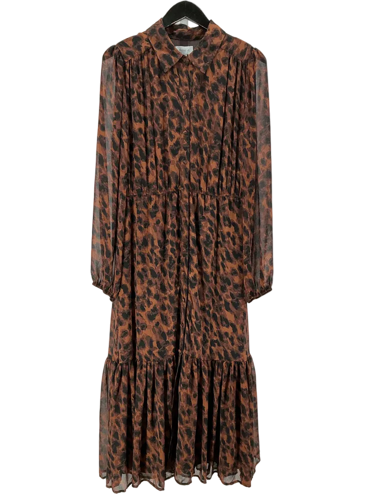 Evereve Size M Brown & Black Dress