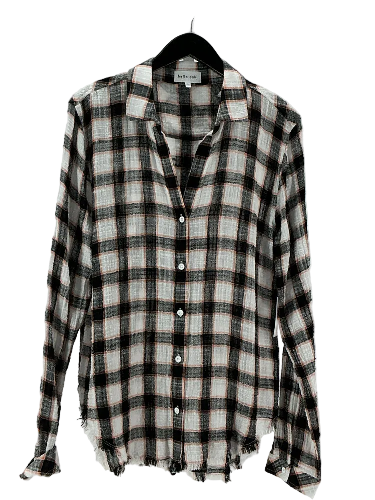 Bella Dahl Size L Black multi Shirt
