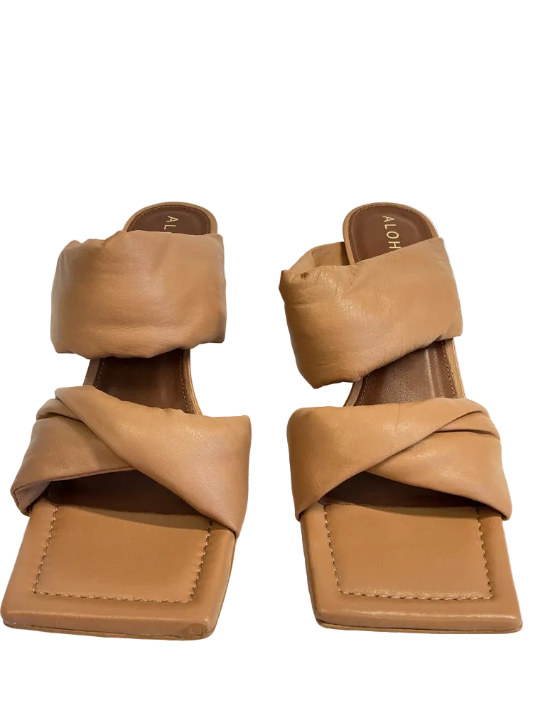 Alohas Shoe Size 7/7.5 Tan Heels