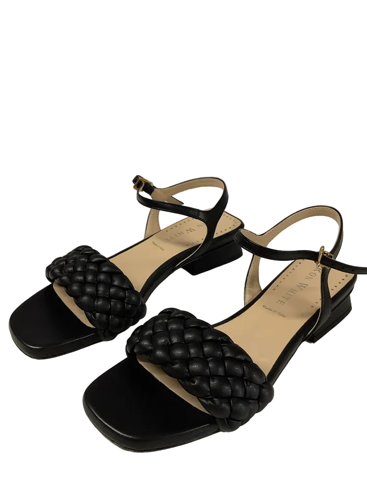 Ron White Shoe Size 6.5/7 Black Barbra Sandals