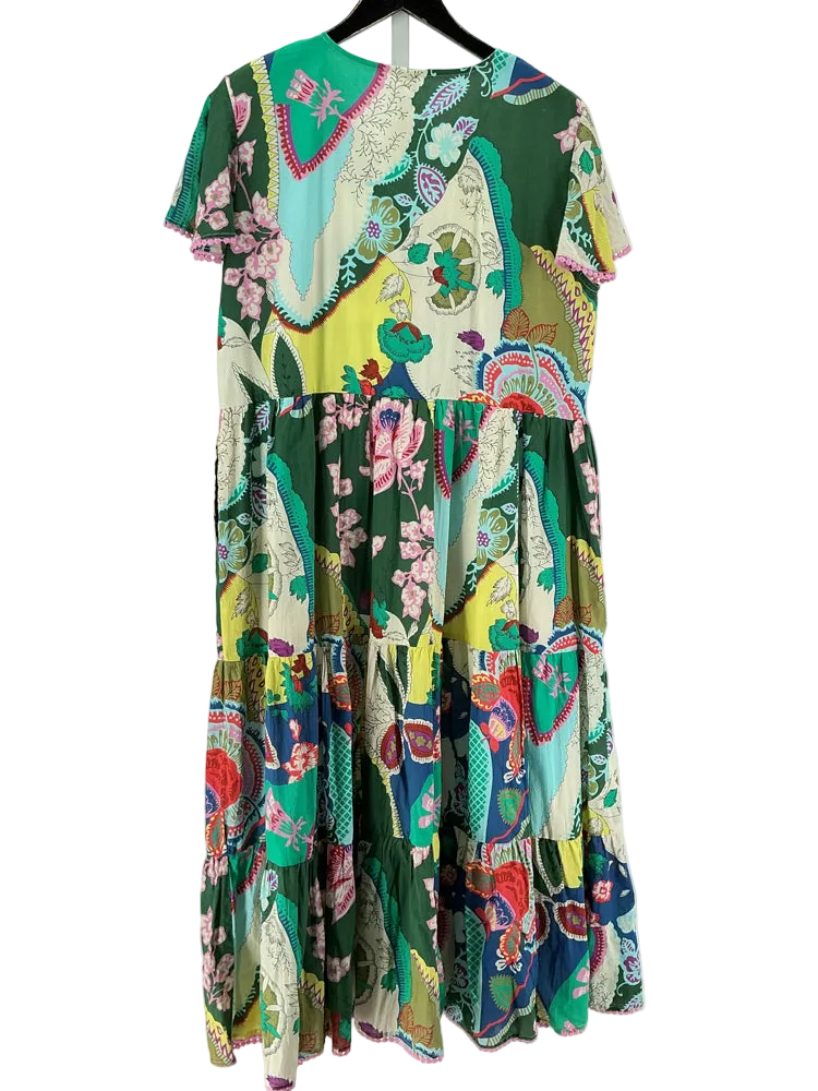 Uncle Frank Size L Blue Multi Dress