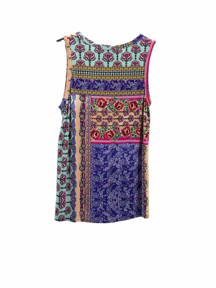 Johnny Was Size M Blue Multi Franco Tank Top