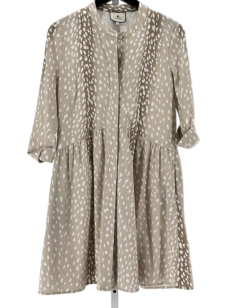 Tuckernuck Size S Tan & White Dress