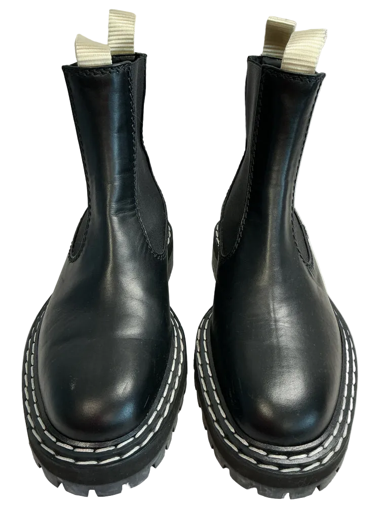 Proenza Schouler Shoe Size 7.5 Black Chelsea Boots
