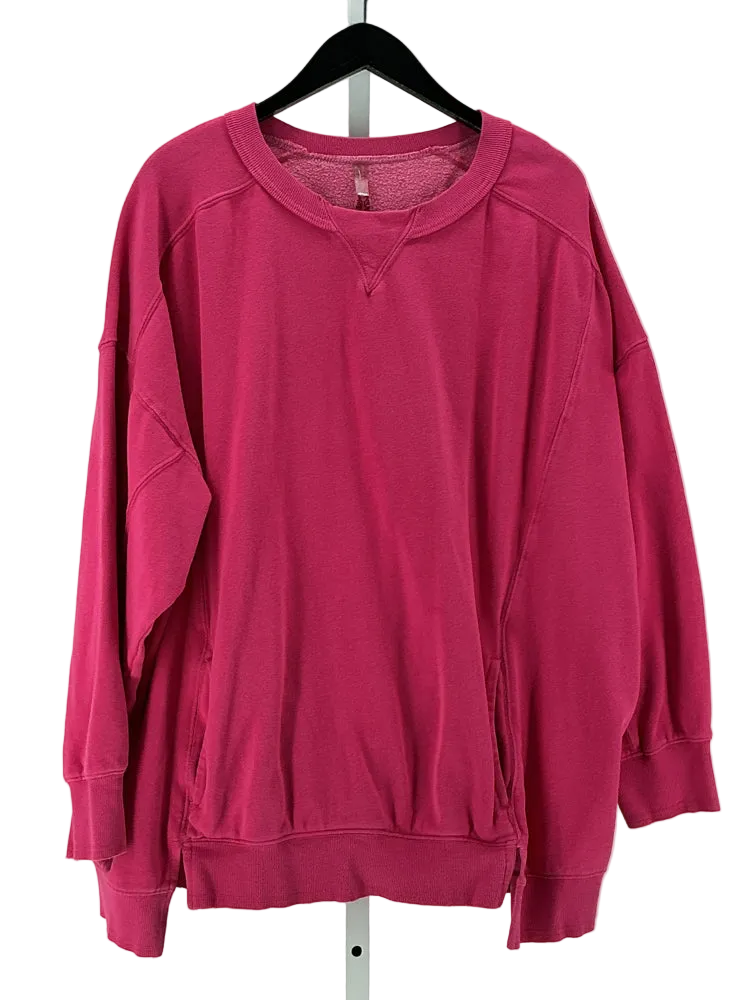 Free People Size L Pink Sweatshirt