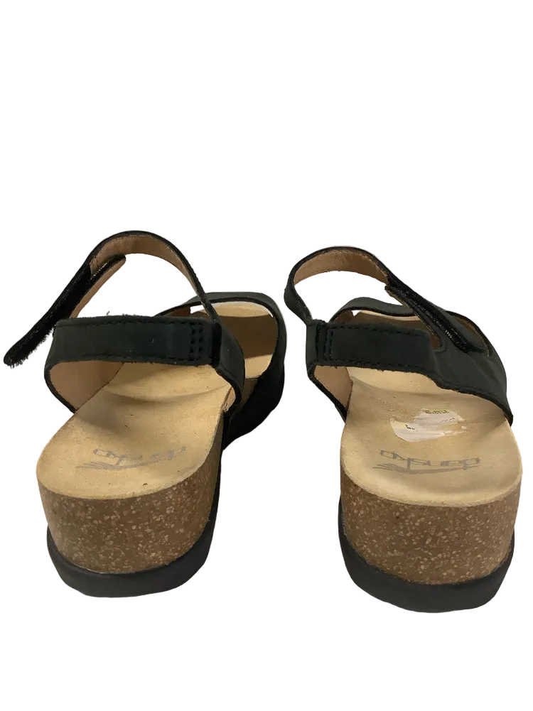 Dansko Shoe Size 8.5 Black Marcy Sandals