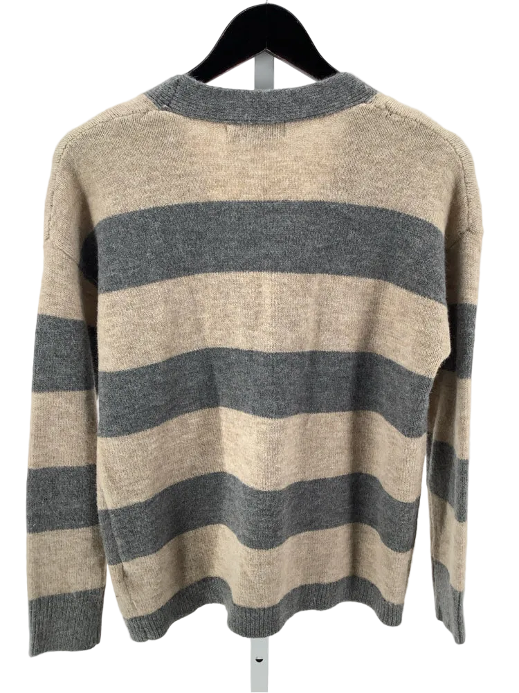 John & Jenn Size XS Gray & Tan Sweater
