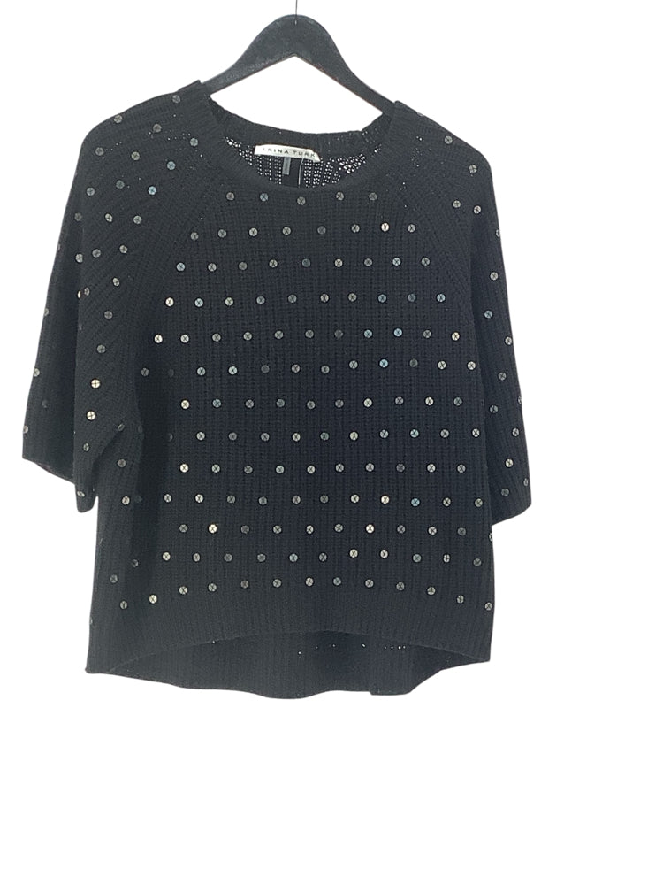 Trina Turk Size L Black Sweater