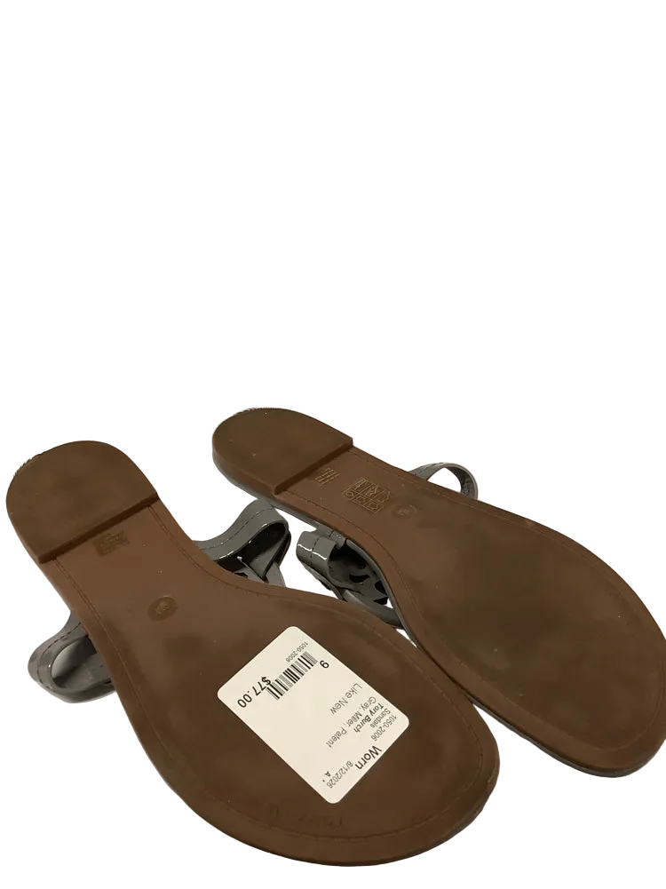 Tory Burch Shoe Size 9 Gray Miller Sandals