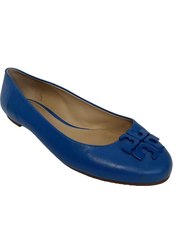 Tory Burch Shoe Size 8 Royal Blue Lowell Flats