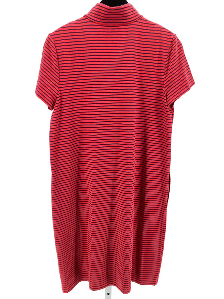 Chicos Size M Red & Navy Dress